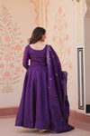 Ka 1230 Gold Crush With Beads Embroidery Work Gown With Dupatta Suppliers In India